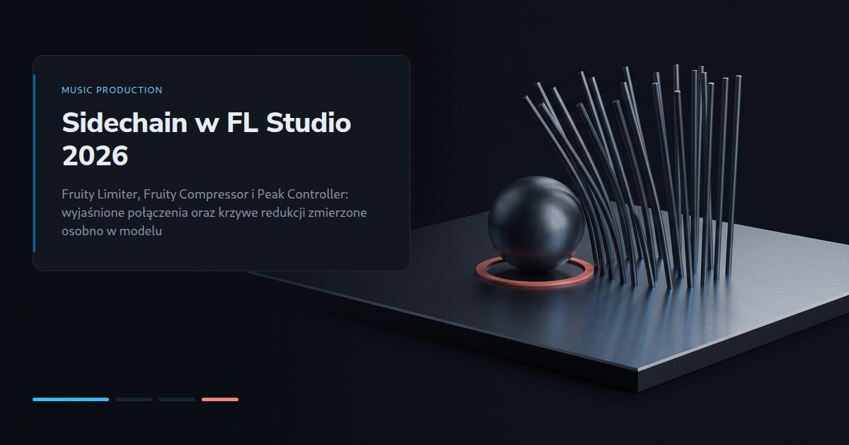 Ducking sidechain w FL Studio: połączenia, trzy sposoby sterowania i przykład pomiarowy